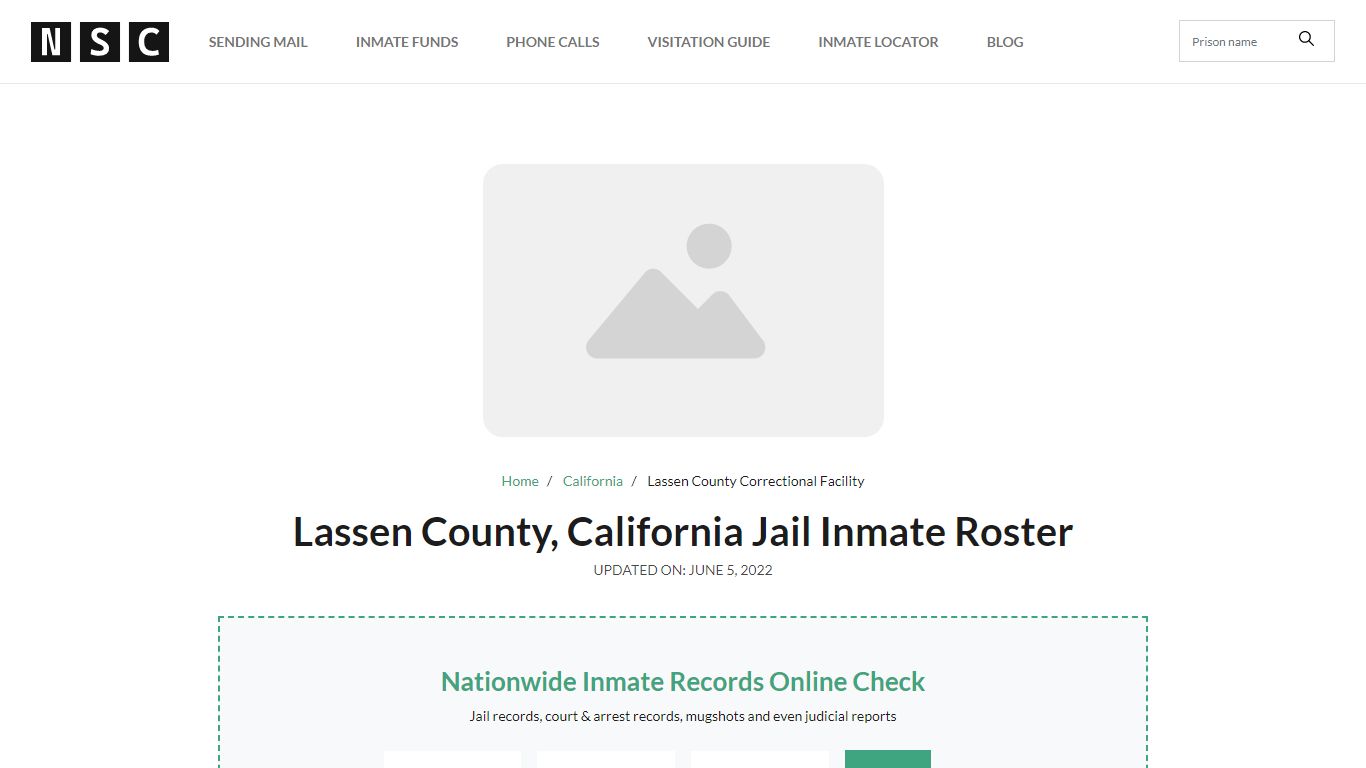 Lassen County, California Jail Inmate List